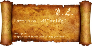 Martinka László névjegykártya