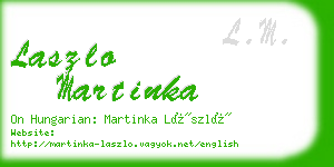 laszlo martinka business card